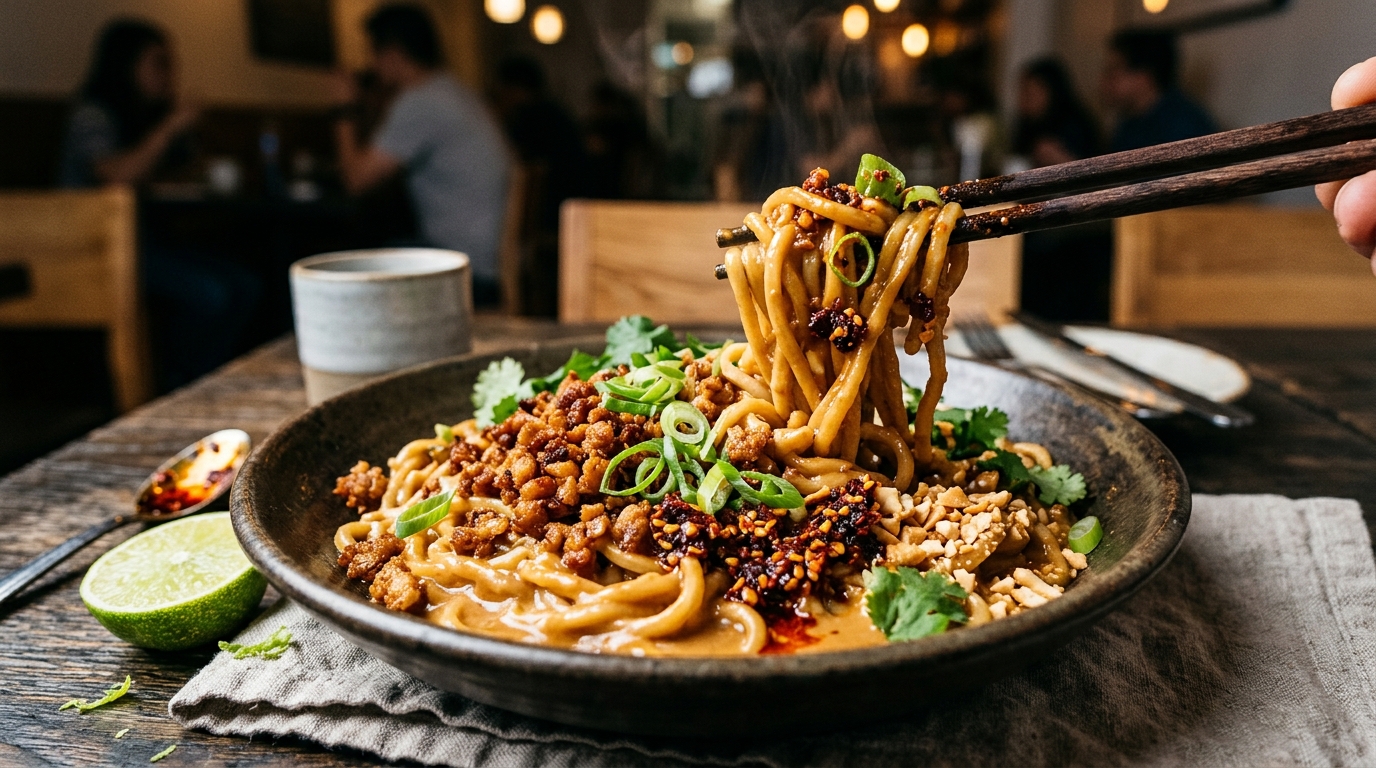 Peanut Butter Pork Noodles